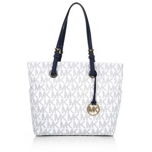 Michael Kors Jet Set Tote with logo in Navy